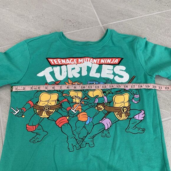 Nickelodeon Teenage Mutant Ninja Turtles Vintage Style Green Sweater Size L - Picture 4 of 5